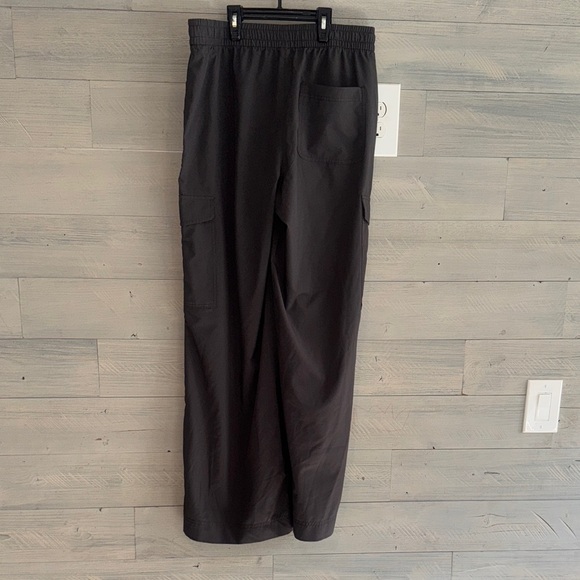 Men's Black Cargo Pants with Drawstring Waist - Picture 5 of 7